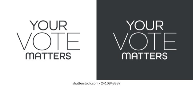 your vote matters sign on white background