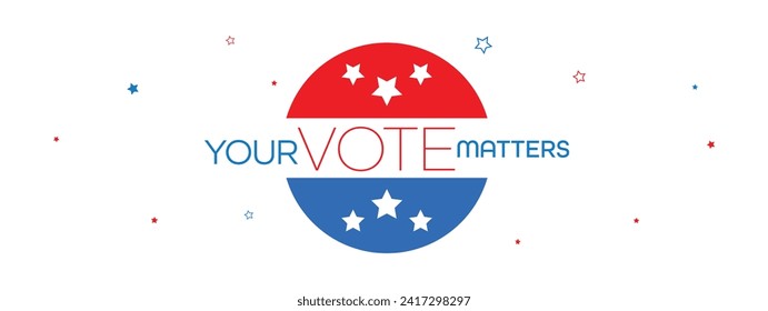 your vote matters sign on white background