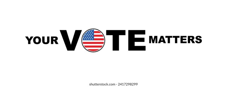 your vote matters sign on white background