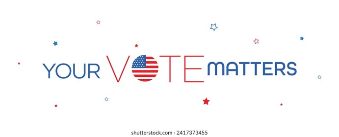 your vote matters sign on white background