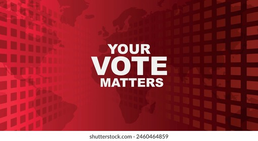 your vote matters sign on white background