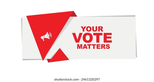 your vote matters sign on white background