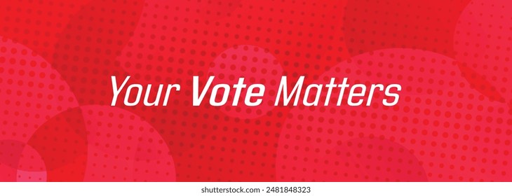 your vote matters text information sign