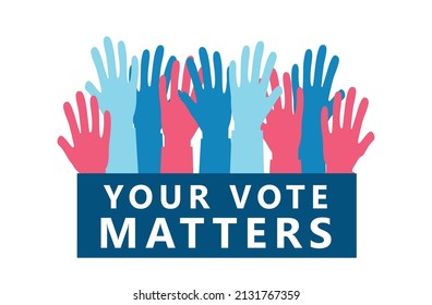 your vote matters, voting, election day, vector design