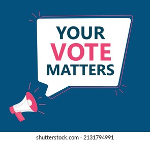 your vote matters, voting, election day, vector design