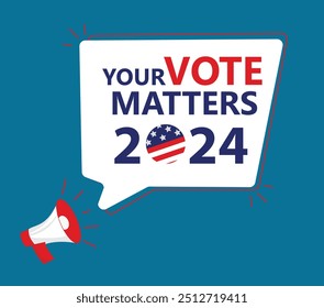 your vote matters, voting, election day, vector design
