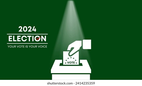 Your Vote - Your voice. Pakistan Elections 2024. Social media vector post or template design. EPS Editable minimal flat design art. 