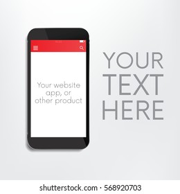 Your website, app or other product mobile banner, template isolated. Place for your text. Vector illustration.