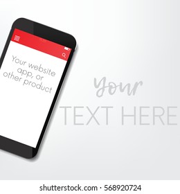 Your website, app or other product mobile banner, template isolated. Place for your text. Vector illustration.