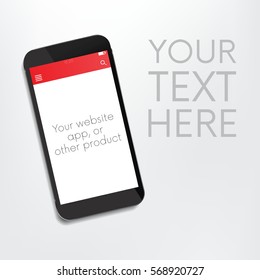 Your website, app or other product mobile banner, template isolated. Place for your text. Vector illustration.