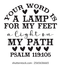 Your Word Is A Lamp For My Feet A Light On My Path Psalm 119 105