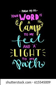 Your Word Lamp My Feet Bible Stock Vector (Royalty Free) 615545009 ...