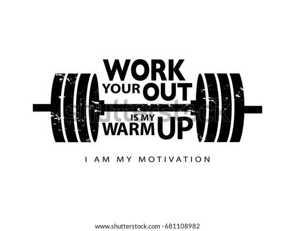 Your workout is my warmup wall sticker weightlifting quote gym fitness w136 