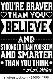 
You're Braver Than You Believe eps cut file for cutting machine