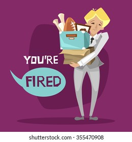 You're Fired. Vector Illustration