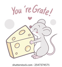 You're Grate Cheese Lover Vector Design