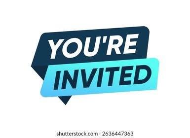 You're Invited Banner Label Design Template