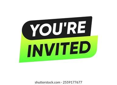 You're invited Label banner vector design
