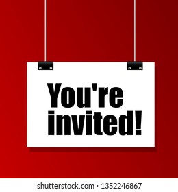 You're invited! sign
