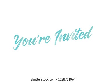 You're Invited Vector Text Background