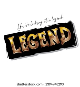 You're looking at a legend. Handwritten modern brush calligraphy for cards, t-shirt, prints.