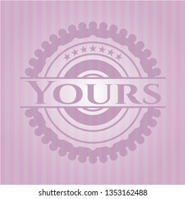 Yours vintage pink emblem