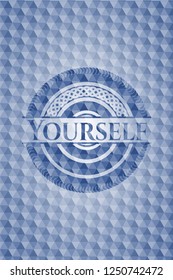 Yourself blue hexagon badge.