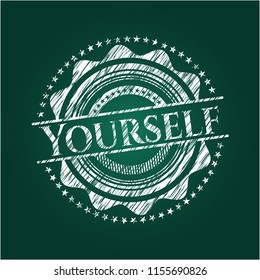 Yourself chalkboard emblem