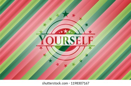 Yourself christmas badge background.
