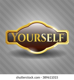 Yourself gold shiny emblem
