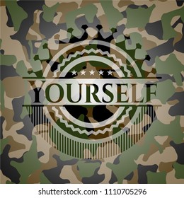  Yourself on camouflaged texture