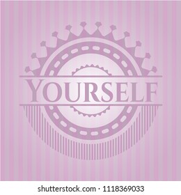 Yourself pink emblem. Vintage.