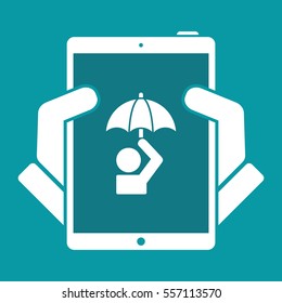 Yourself protection- Vector web icon