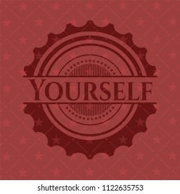 Yourself realistic red emblem