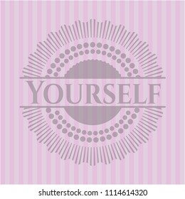 Yourself retro pink emblem