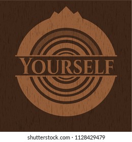 Yourself retro wooden emblem