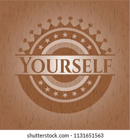 Yourself vintage wood emblem