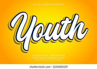 Youth 3D editable text effect template