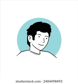 youth avatar character. simple vector illustration
