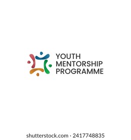 Youth community teamwork and growth related business or company logo concept