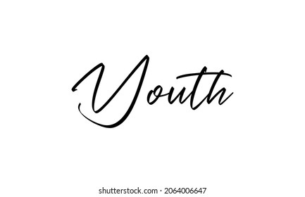 Youth In the creative lettering style