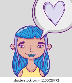 Youth culture millenial woman cartoon