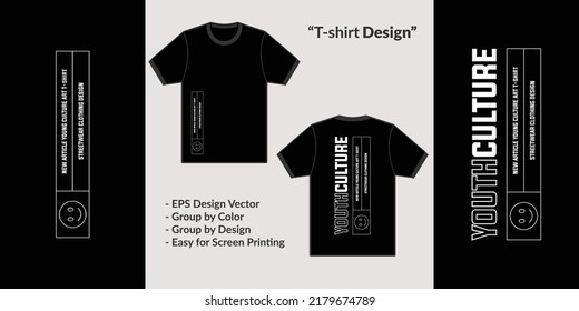 Youth culture typography streetwear theme design for premium tshirt vector clothing merchandise