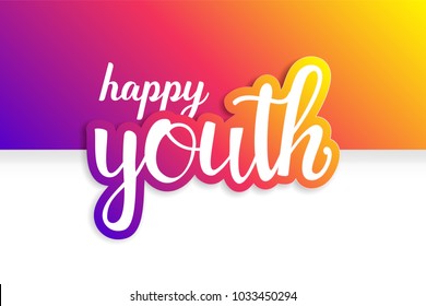 Youth Day. 12 August. Happy Youth Day. International Youth Day. Day of Youth. Blue Design.
