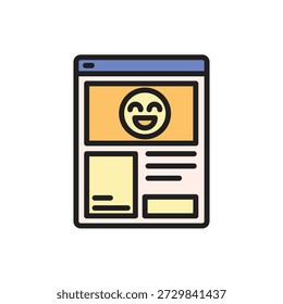 Youth Day Article Icon Vector Illustration