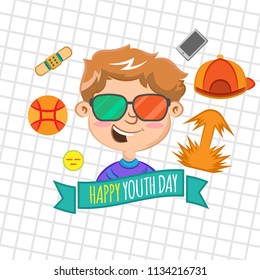 Youth day background with child