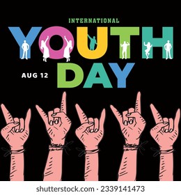 Youth Day for banner, brochure, flyer, greeting, invitation card