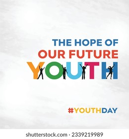Youth Day Colorful Abstract Typography Template Vector Design