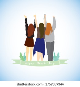 Youth day in flat design concept