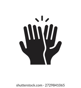 Dia da Juventude High Five Filled Ilustração vetorial de ícones